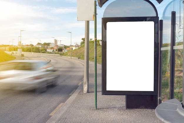 Empty billboard in the city - mock up for advertising