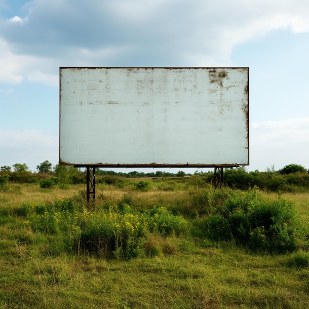 Photo empty billboard farm model