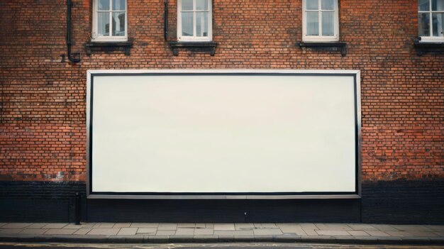 Empty Billboard in Front of Brick Building