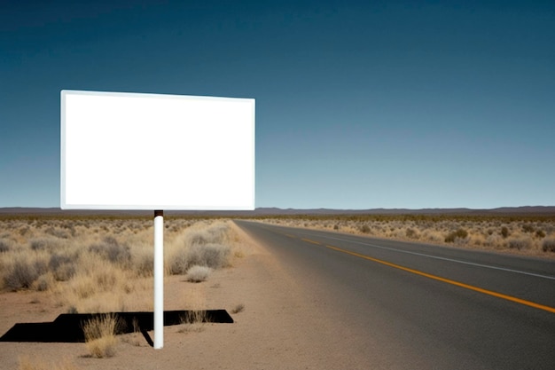 Empty billboard on the highway Created with generative Ai technology