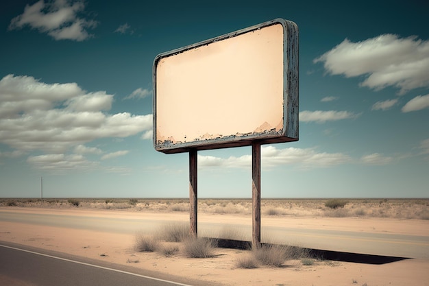 Empty billboard sign space for banner graphic design