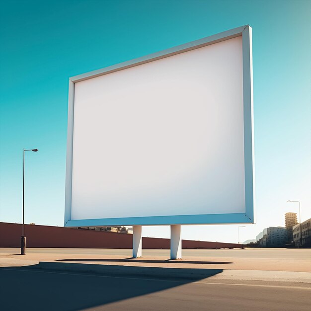 Photo empty billboard valentine theme mockup generative ai