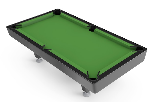 Empty Billiard table on a white background