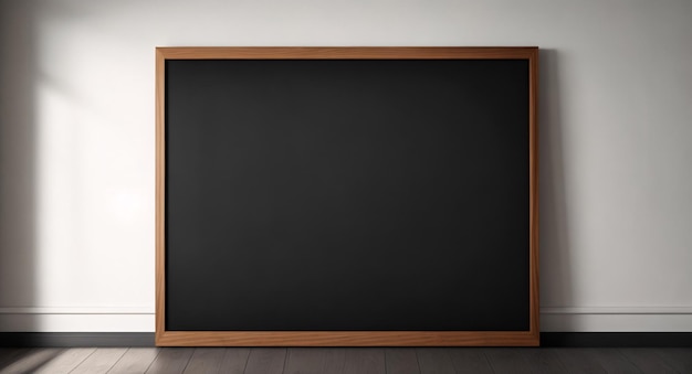 Empty Black Chalkboard in An Empty Room