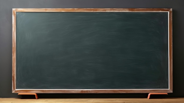 Empty black classroom chalkboard for mockup purposes with space for writing