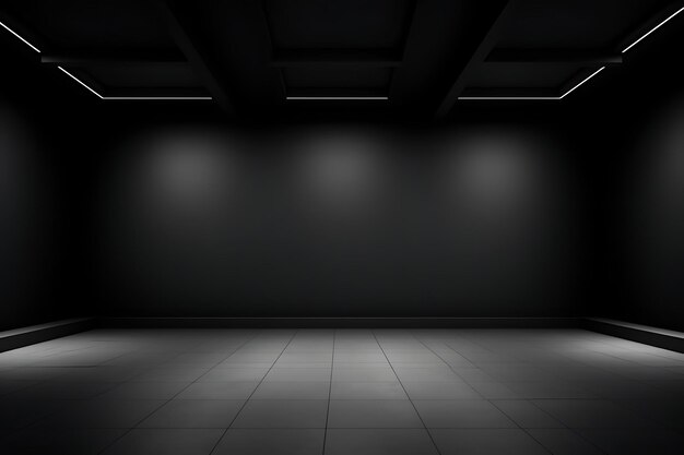 제품 디스플레이를 위한 빈 검은색 스튜디오 방 배경