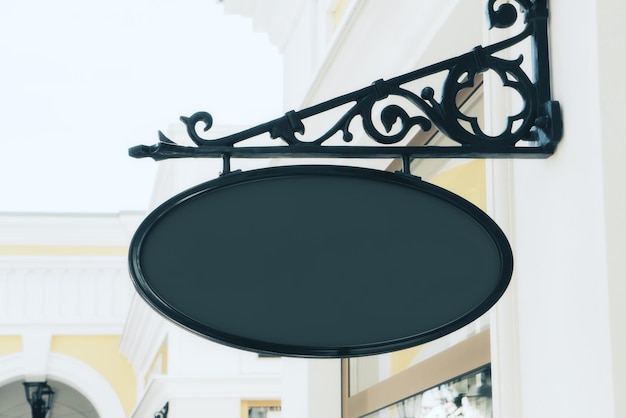 empty black oval poster