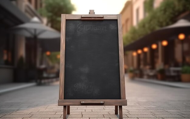 Photo empty blackboard mockup