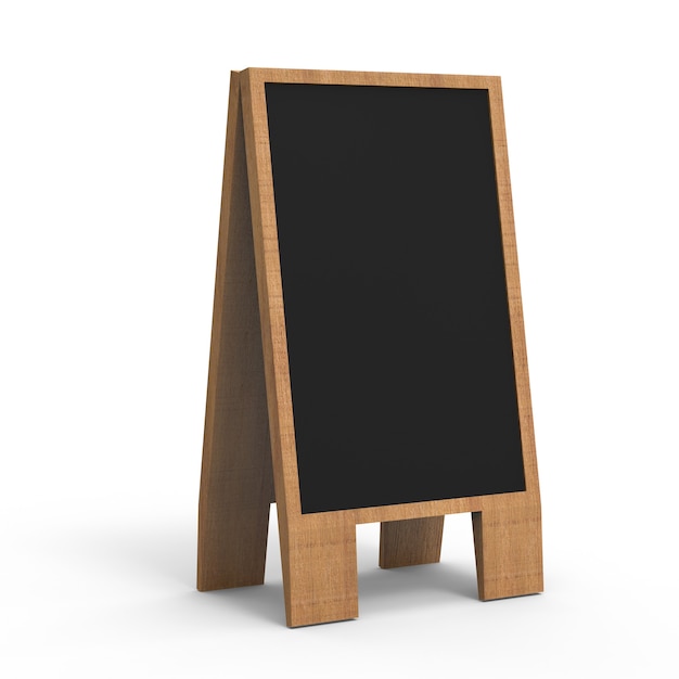 Empty blackboard with wooden frame