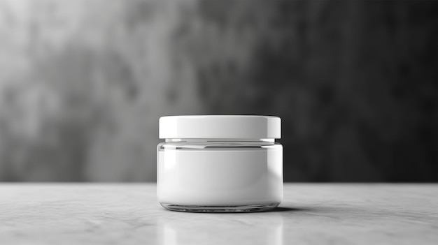 empty blank beauty jar mockup