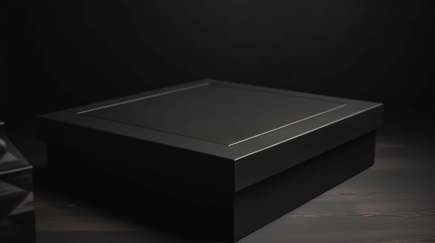 空の空白のブラック ボックス モックアップ テンプレート