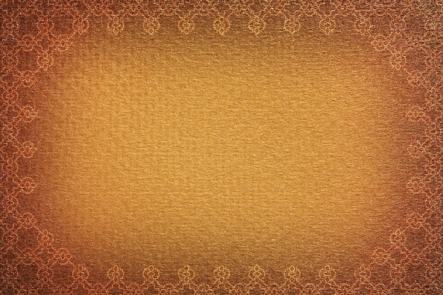 Empty blank of cardboard with ornament on border.