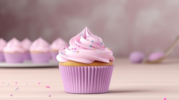 empty blank cup cakes mockup template