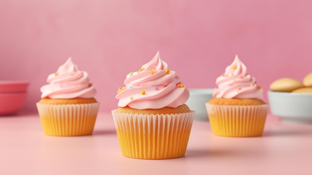 empty blank cup cakes mockup template