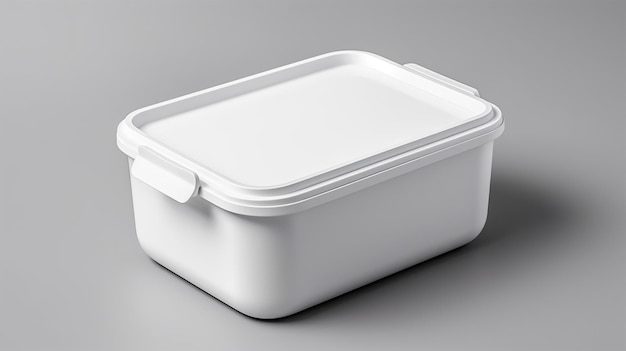 empty blank plastic food container mockup template