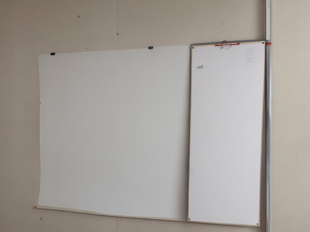 Empty blank white board near the highway