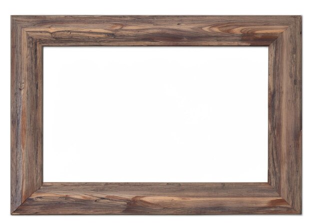 Photo empty blank wooden frame aged worn border with authentic craftsmanship for heritageinspired decor and creative concepts