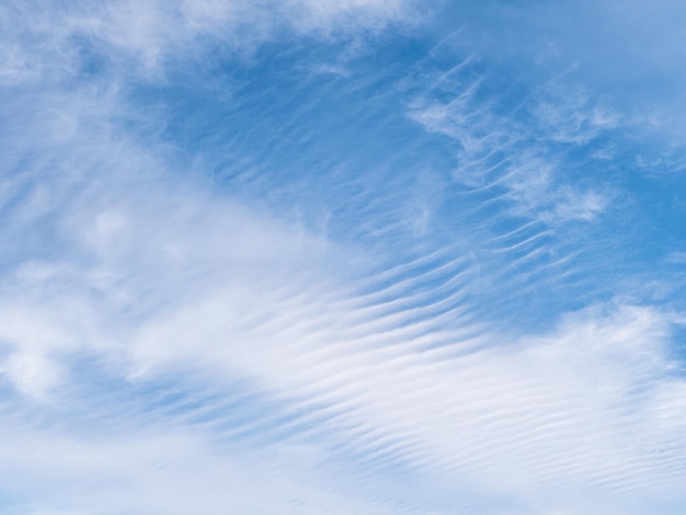 Empty blue sky with a cirrus clouds