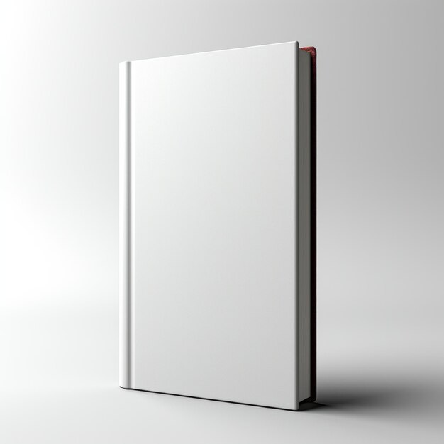 empty book mockup on white