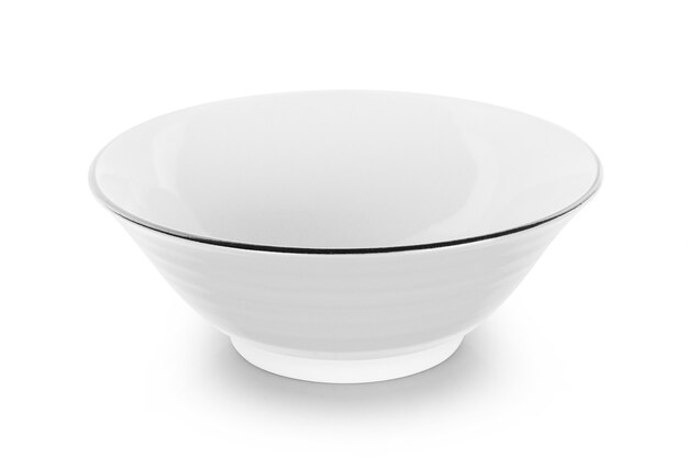 Empty bowl isolated on white background.