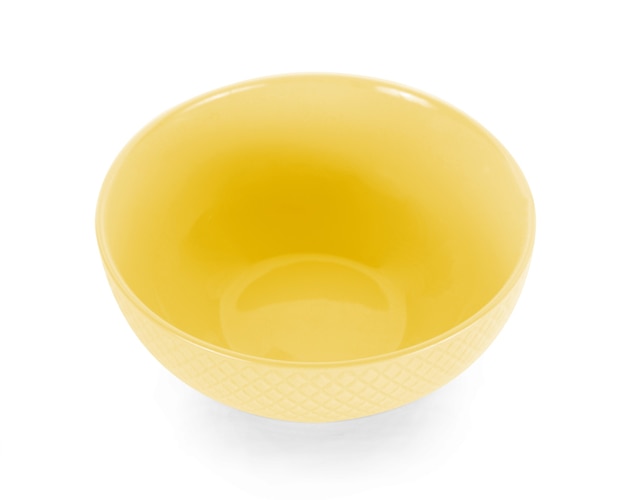 Empty bowl isolated on white background.