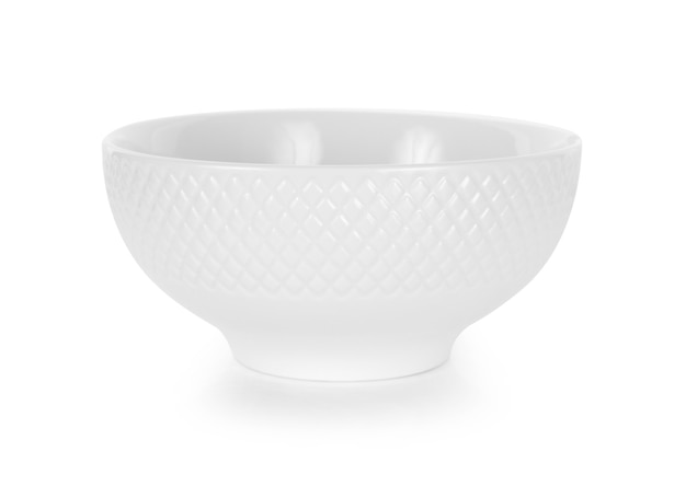 Empty bowl isolated on white surface