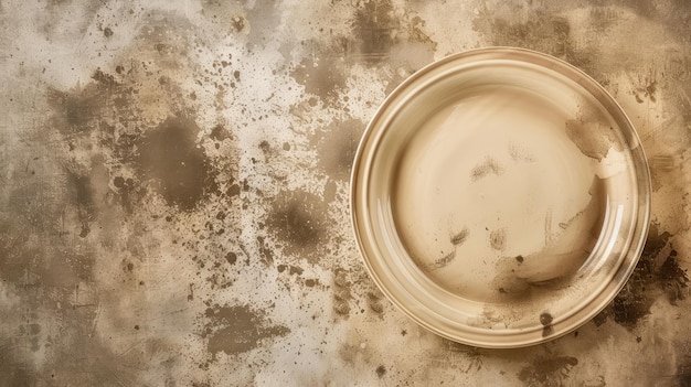 Empty Bowl on Weathered Rustic Background