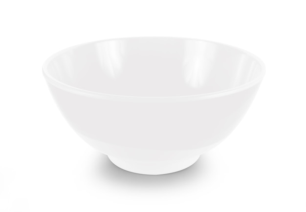 Empty bowl on white background