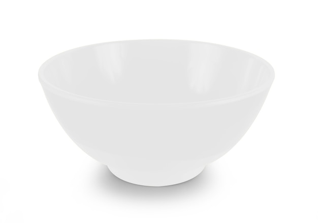 Empty bowl on white background