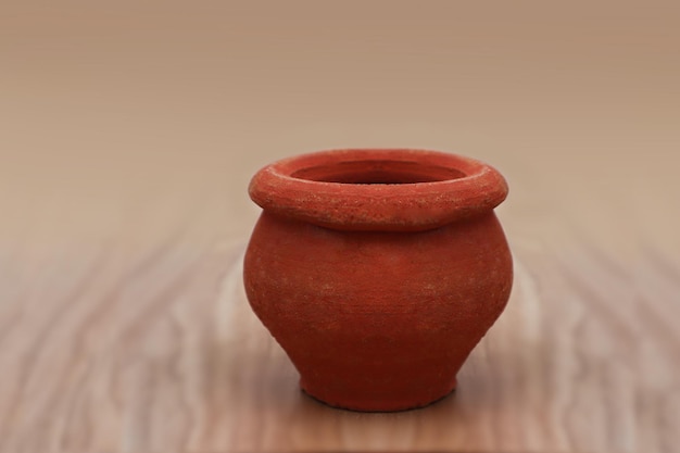 Empty Bowl on wooden background.