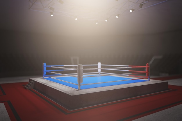 Photo empty boxing ring