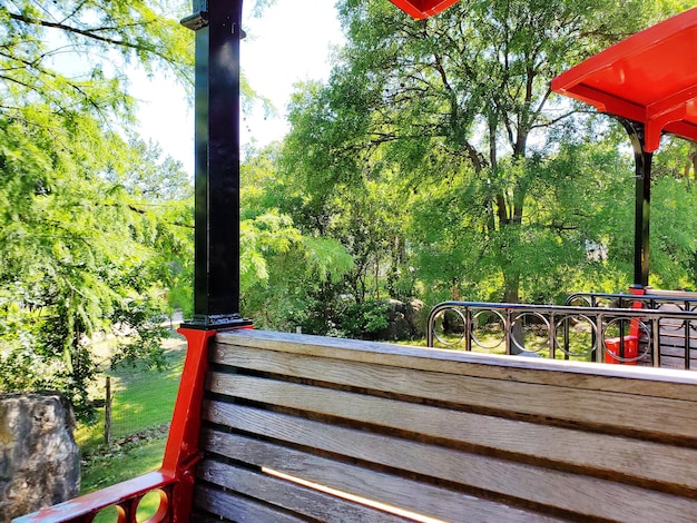 Foto ponte vuoto contro gli alberi