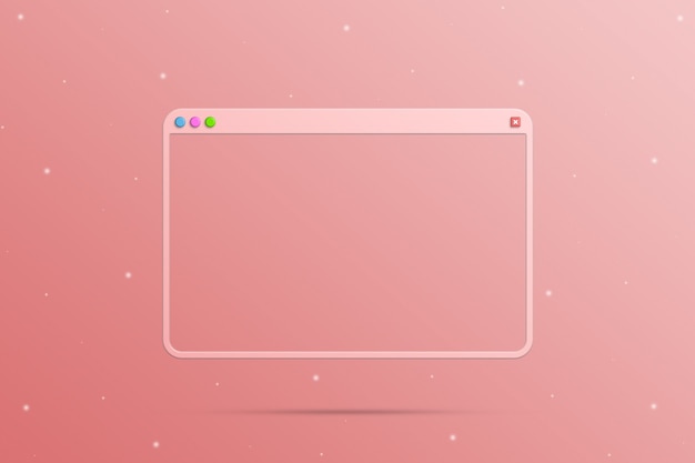 Foto finestra del browser vuota 3d