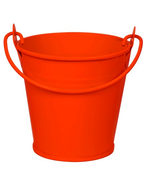 Photo empty bucket red