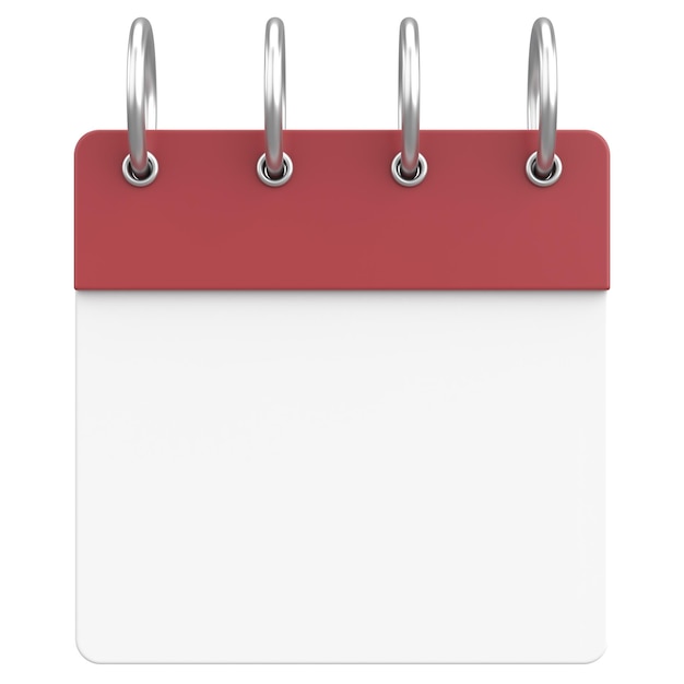 empty calendar 3d calendar 3d illustration