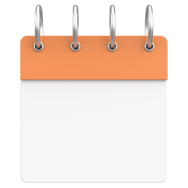empty calendar 3d calendar 3d illustration
