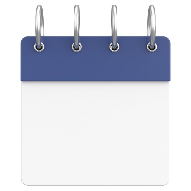 empty calendar 3d calendar 3d illustration