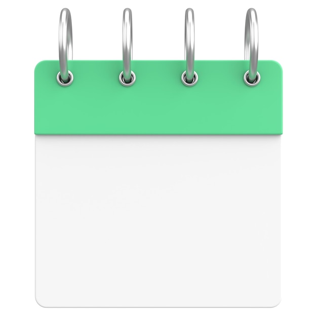 empty calendar 3d calendar 3d illustration