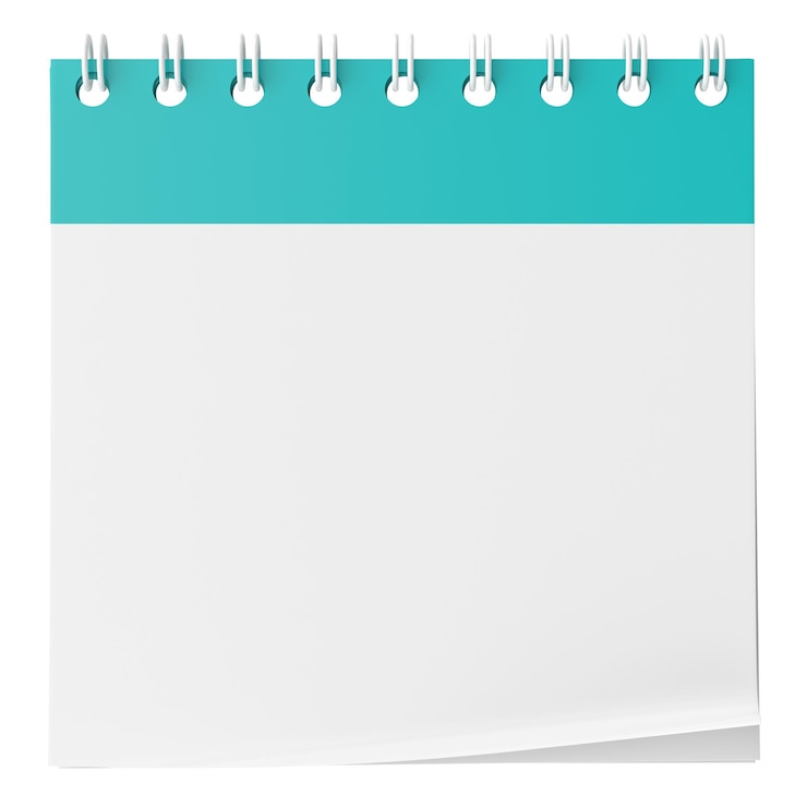 Photo empty calendar 3d calendar 3d illustration