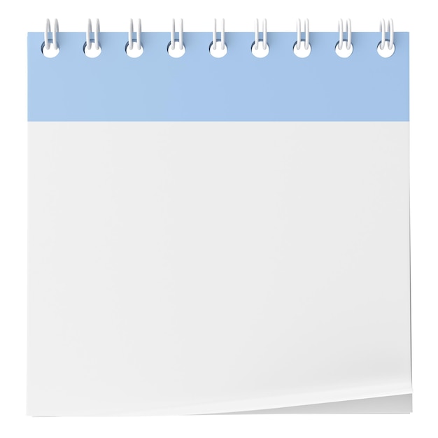 Photo empty calendar 3d calendar 3d illustration