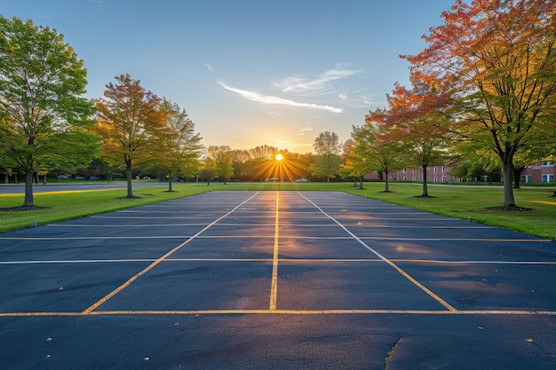 empty car parking lot and space professional photography