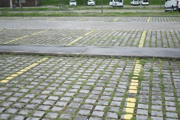 Empty car parking in turkey