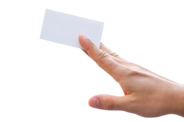 Empty card in a hand