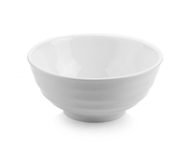 Empty ceramic bowl isolated on white