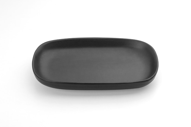 Empty ceramic ellipse plate