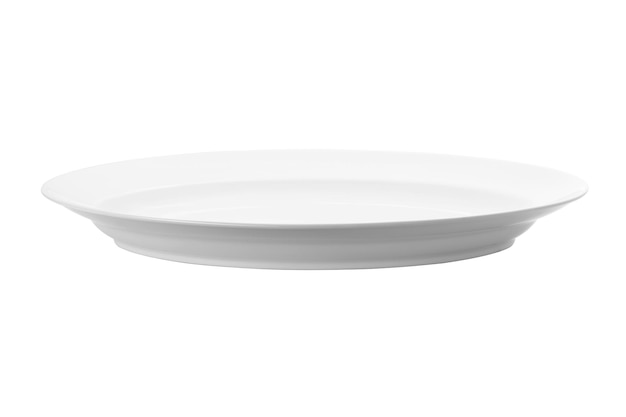 Empty ceramic ellipse plate