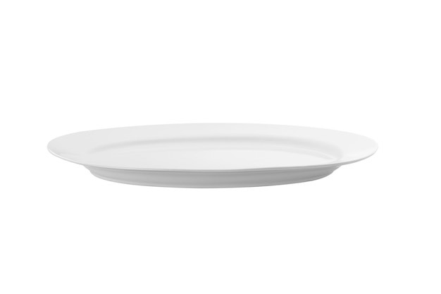 Empty ceramic ellipse plate