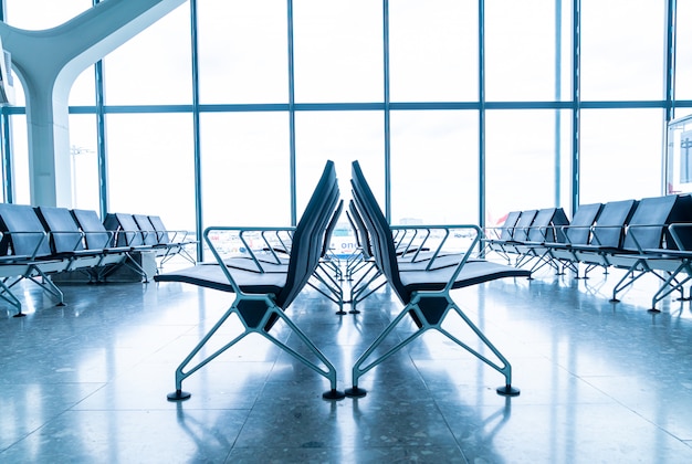 Empty chair in airport