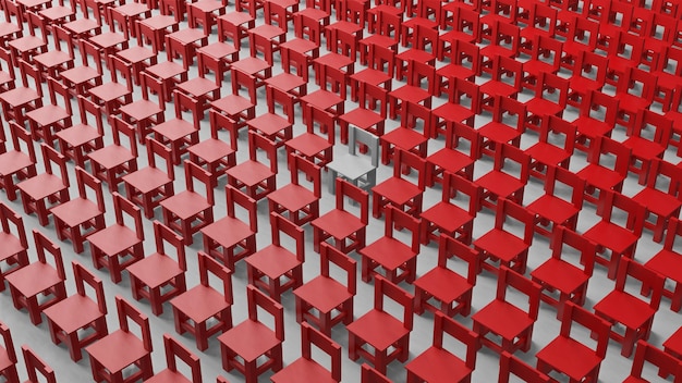 Empty chair Business Concept , 3D render