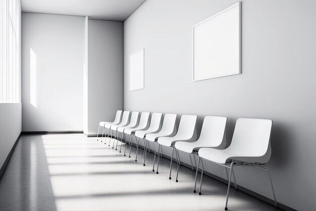 Photo empty chairs in room